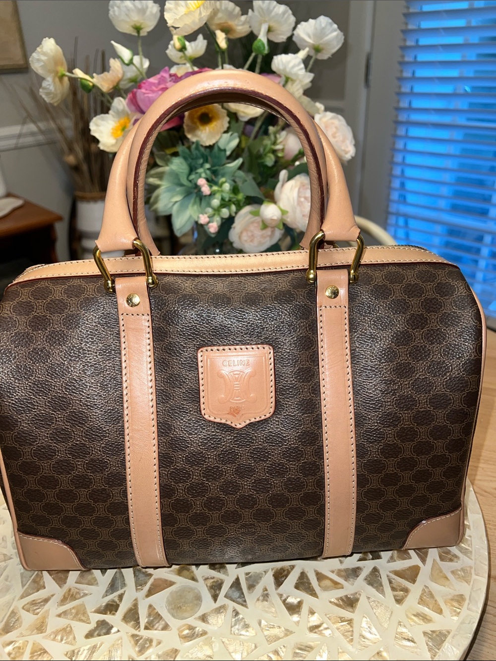 ✨ STUNNING VINTAGE CELINE MACADAM BOSTON BAG ✨ With COA